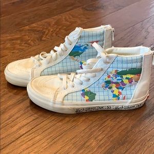 Vans high top shoes. Kids size 3.0 Save the Planet